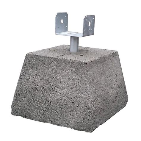 concrete pier block with metal bracket lowe's|concrete deck blocks Lowe's.